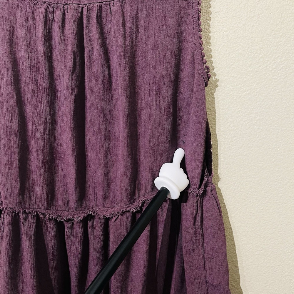 Knox Rose Top Crushed Velvet Floral Embroidery & Lace Purple Plum Women's Size S - Picture 10 of 11